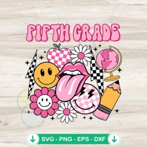 mockup-1-1740045140-1692594831.jpg Fifth Grade Cute First Day of School SVG file for cutting machines