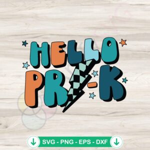 mockup-1-1740045396-2124433009.jpg Retro Hello Pre K first day of school svg file for Cricut