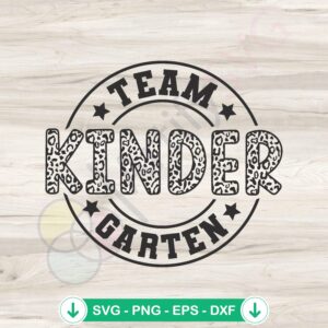 mockup-1-1740045808-1066425770.jpg Team Kindergarten Teacher Leopard SVG file for Cricut and DIY