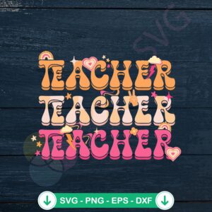 mockup-1-1740046364-824352664.jpg Retro Groovy Back To School Teacher SVG file, Cricut svg, cutting file