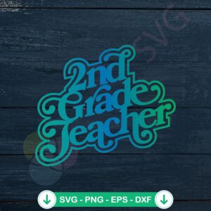 mockup-1-1740046416-662956004.jpg Retro Second Grade Teacher SVG file for cricut cutting machines