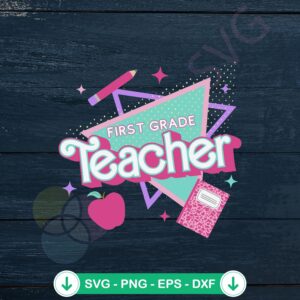 mockup-1-1740047145-311725387.jpg First Grade Teacher Welcome Back to School SVG file for Cricut