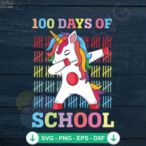 mockup-1-1740047698-1374072819.jpg 100 Days of School Unicorn svg file for cricut, cutting file