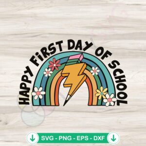 mockup-1-1740047751-587661349.jpg Happy First Day of School SVG file for Cricut cutting