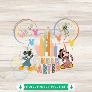 mockup-1-1740047909-1601787735.jpg Hello Kindergarten Disney Mickey and Friends SVG file for cutting machines