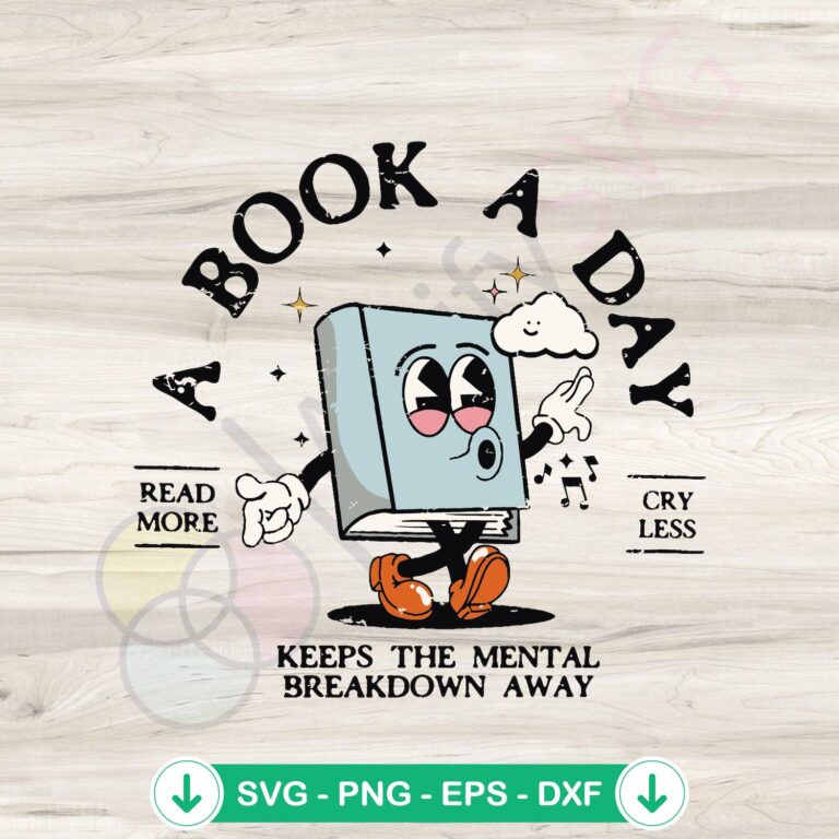 Book-themed SVG file for Cricut cutting machine