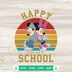 mockup-1-1740049561-1912698925.jpg Vintage Disney First Day Of School SVG file for Cricut