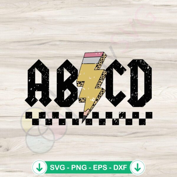 Back To School ABCD teacher SVG file for cutting machines