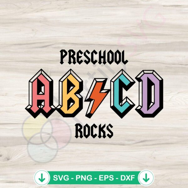 ABC Teacher SVG Clipart - preschool rocks svg file for cricut