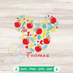 mockup-1-1740106469-1996903891.jpg Personalized Mickey Back To School SVG file, cricut cutting file