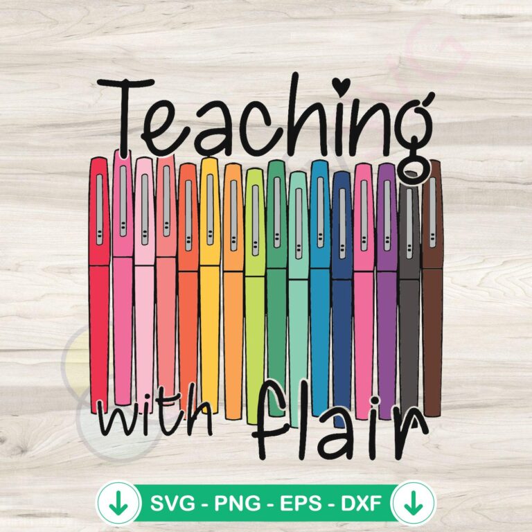 Teaching With Flair Back To School SVG Cutting Digital File 2 Teaching With Flair Back To School SVG file for cutting