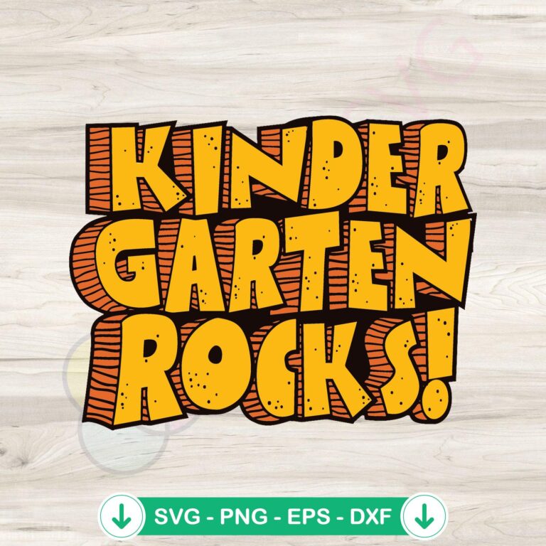 Kindergarten Rocks Back To School SVG Cutting File - Digital Download 2 Kindergarten Rocks SVG file for Cricut cutting machine
