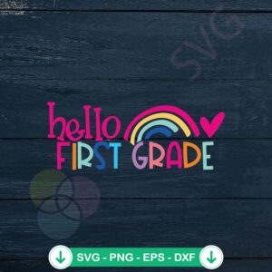 First Grade Back to School SVG file for Cricut cutting machine