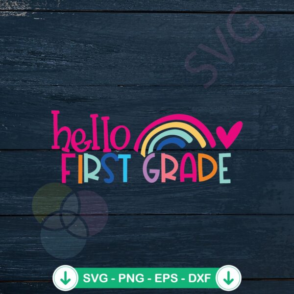 First Grade Back to School SVG file for Cricut cutting machine