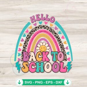 Hello Back To School SVG file for Cricut cut file