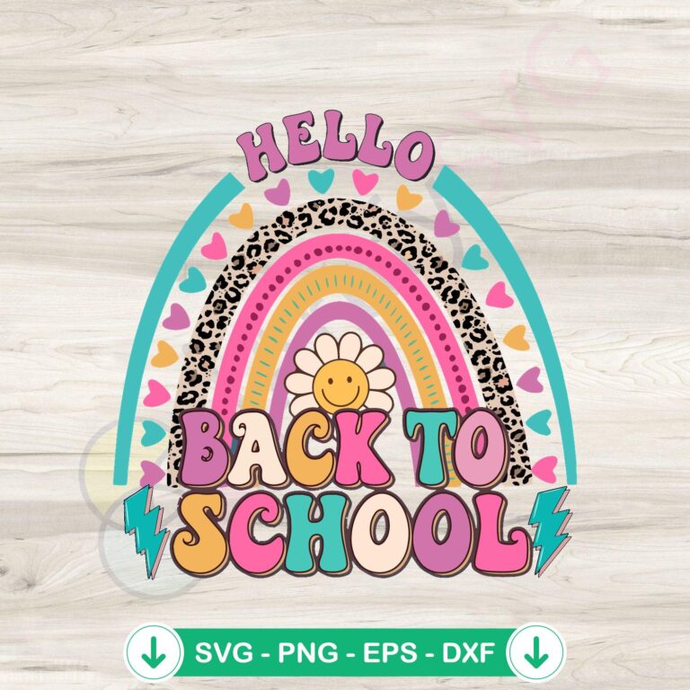 Hello Back To School SVG file for Cricut cut file