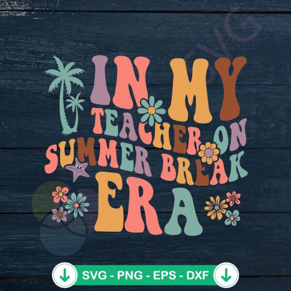 Retro Groovy Funny Teacher SVG file for Cricut cut file