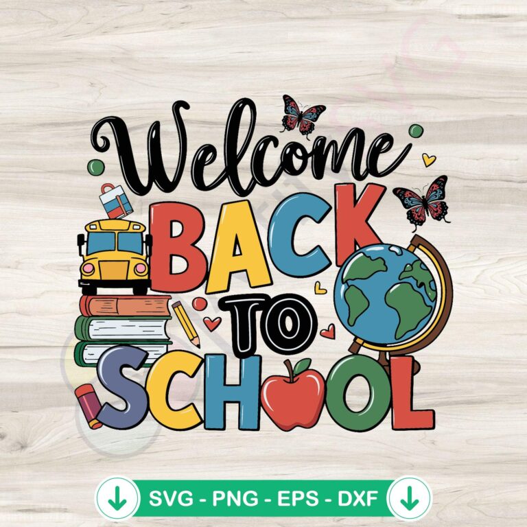 Welcome Back to School SVG Files for Cricut - Back to School Clipart 2 Back to School SVG file for Cricut, cutting file