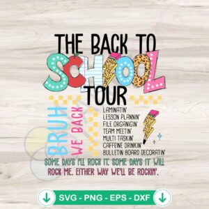 Back To School Tour SVG file for cutting machines