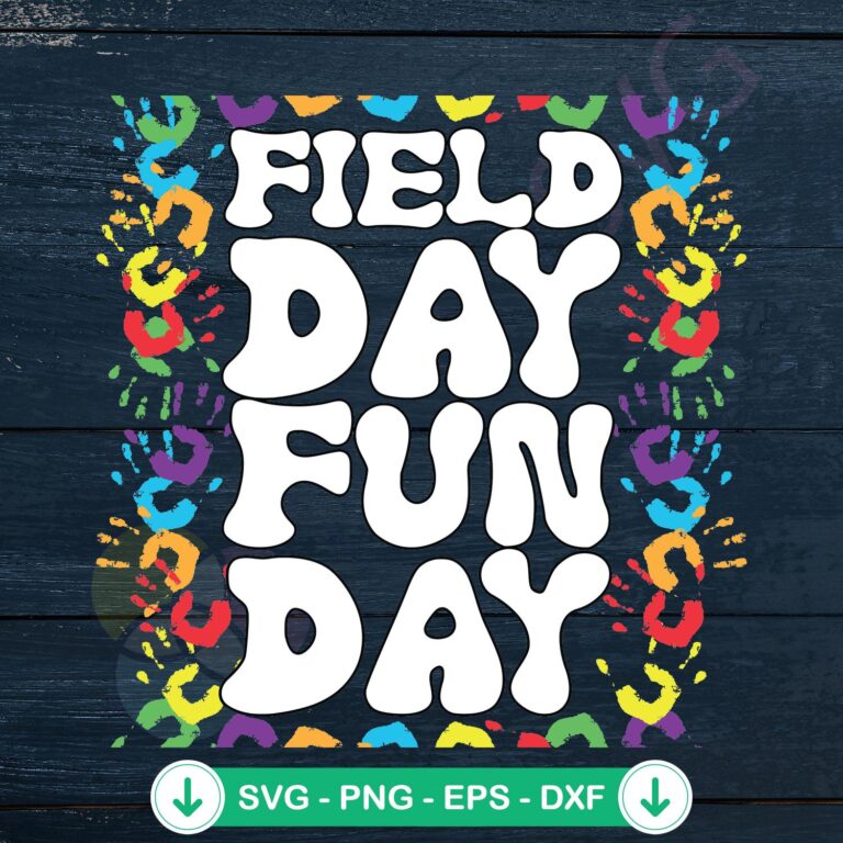 Field Day Fun Day Colorful Hands SVG Download - Instant Access 2 Field Day Fun Day Colorful Hands SVG file for Cricut cutting