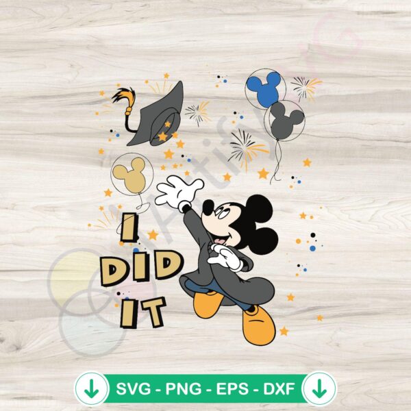 Disney Graduation Mickey SVG file for cricut svg cutting file