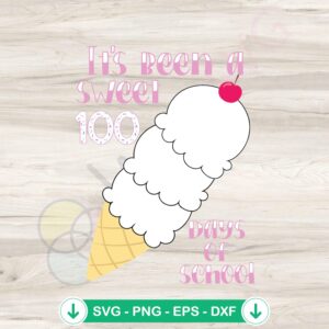 100 Days of School SVG file for Cricut - Fun cutting file