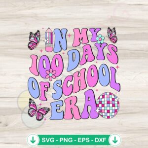 In My 100 Days Of School Era Disco Ball SVG file for cutting machines
