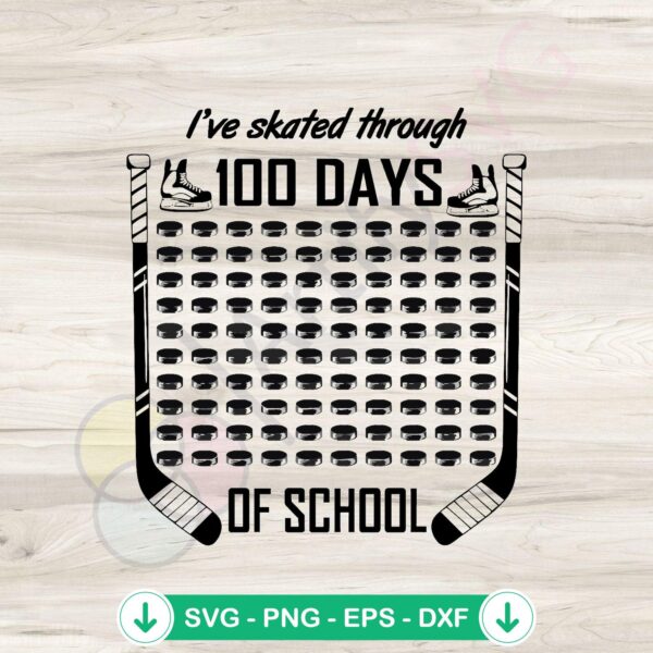 I Have Skated Through 100 Days Of School SVG file for Cricut