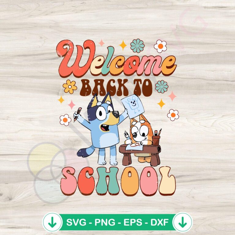 100 Days of School Bluey and Bingo SVG Instant Download 2 100 Days of School Bluey and Bingo SVG file for cutting machines