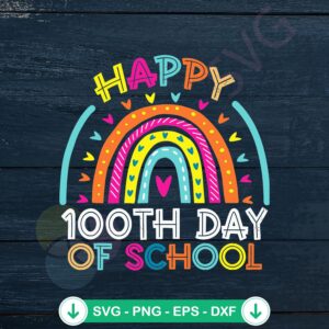 mockup-1-1740120936-1938535884.jpg Happy 100th Day of School SVG file for cutting machines