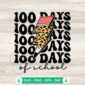 mockup-1-1740121088-531194966.jpg 100 Days of School Lightning Bolt SVG file for Cricut