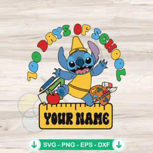 Custom 100 Days of School SVG file for Cricut cutting machine
