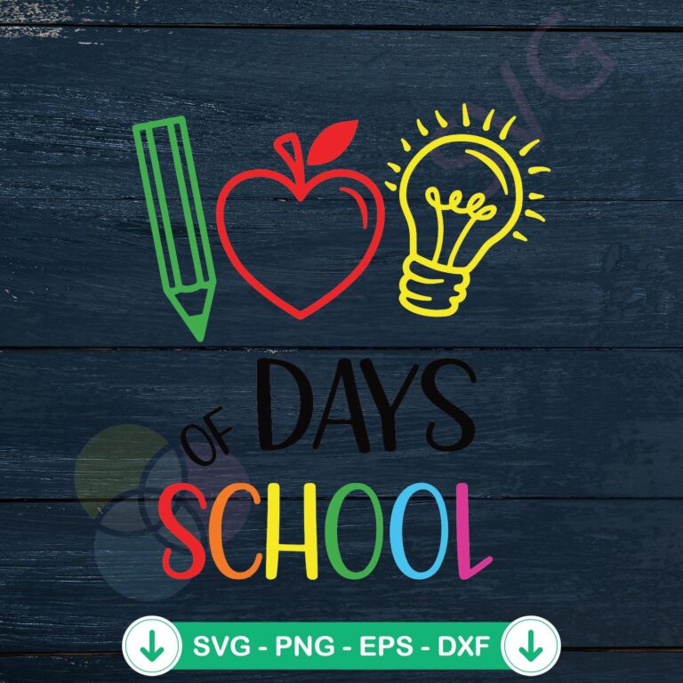 100 Days of School Funny Teacher SVG Digital Download 2 100 Days of School funny teacher svg file for cutting machines