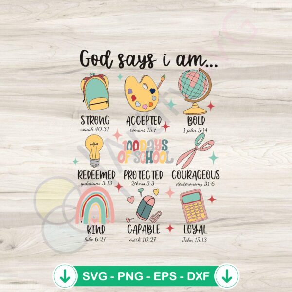 100 Days of School SVG file for Cricut cutting machine