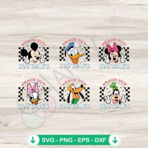 mockup-1-1740121992-1405074997.jpg Disney Peace Out 100 Days of School SVG file - cricut svg cut file
