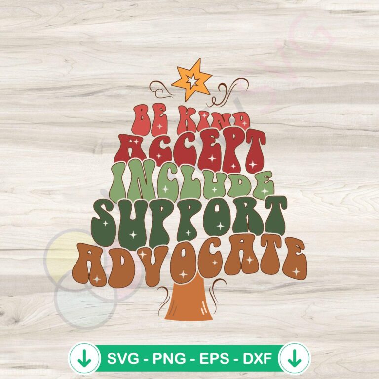Be Kind SVG Digital Download - Advocate Support and Inclusion 2 Be Kind svg file for Cricut | Inclusion advocate cutting file