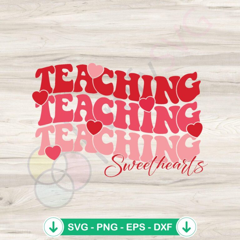 Teaching Sweethearts Valentines Day SVG Files for Cricut - Digital Design Bundle 2 Valentines Day SVG file bundle for Cricut cutting machine