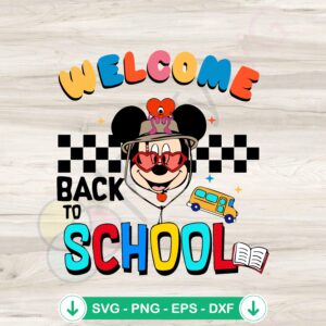 Mickey Mouse Back to School SVG file for cutting machines