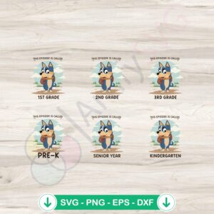 Blue Dog Grade SVG file for cricut svg cutting projects