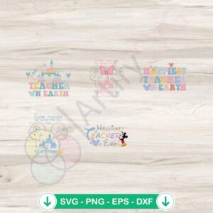 Happiest Teacher On Earth SVG file for Cricut cutting machine