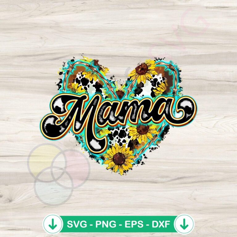 Easter Spring Mama Dairy Cow Sunflower Sublimation PNG Files 2 Easter Spring Mama Dairy Cow SVG file for Cricut and cutting