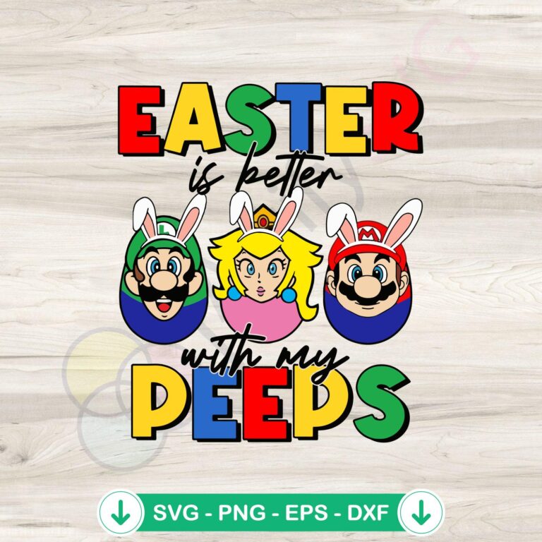 Super Mario Easter Peeps SVG Cutting Files for Easter Eggs 2 Super Mario Easter Peeps SVG file for cutting machines