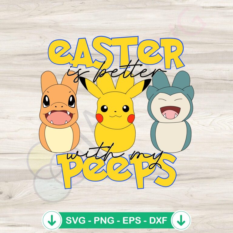 Peeps Pikachu Friends SVG Cutting Files for Easter - Download Now! 2 Peeps Pikachu Friends SVG file for Easter cutting file