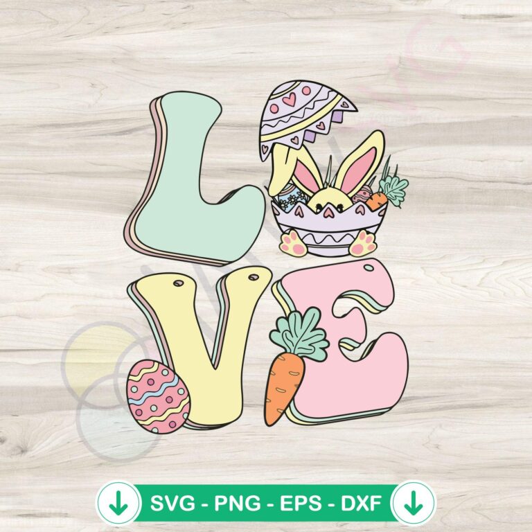 Love Easter Day Bunnies SVG Cutting Files - Best Graphic Designs 2 Love Easter Day Bunnies SVG file for cutting machines