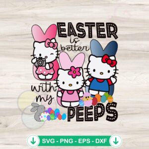 Hello Kitty Easter Peeps SVG file for cutting machine